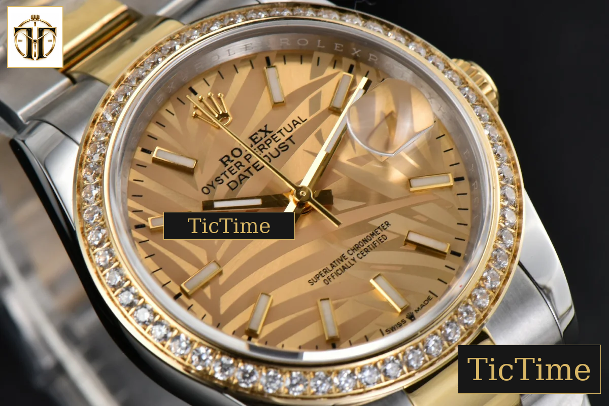 DateJust 36mm BPF YG/SS Diamond YG Plam Dial Oyster Bracelet A2824 — foto 11