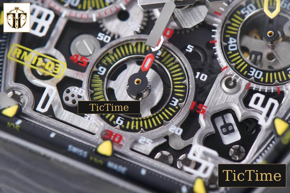 NTPT Chrono RM011 KVF Skeleton Dial Blue Rubber Strap V2 A7750 — foto 9