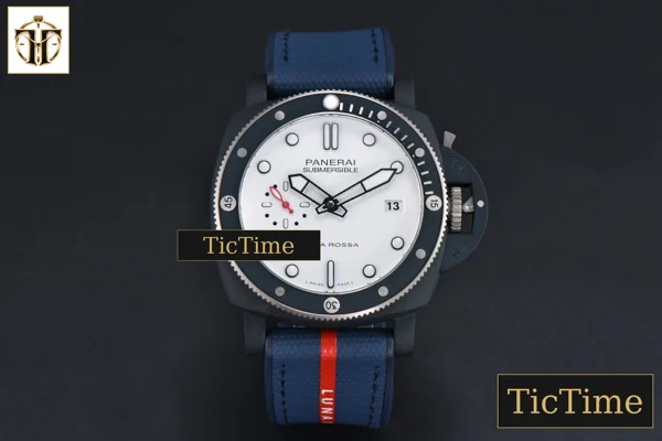 Foto frontal — Submersible Luna Rossa PAM1543 44mm VSF White Dial Gummy Strap P900