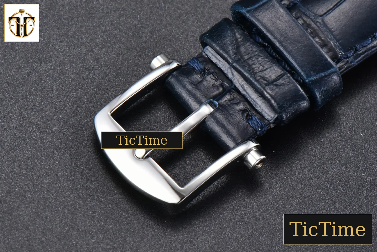 Tradition 7057BB 40mm ZF Silver Dial White Subdial Blue Leather Strap A505 — foto 14