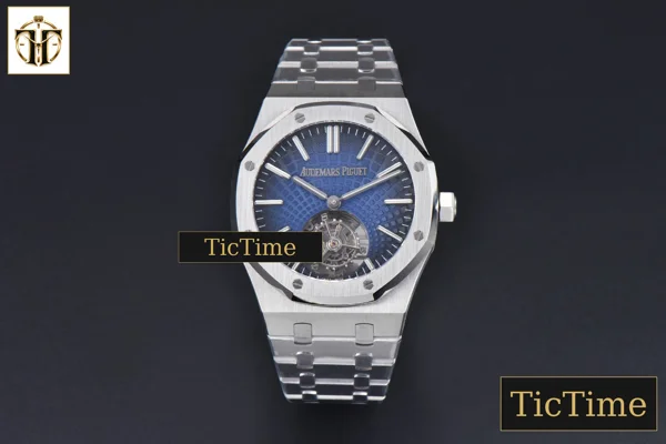 Foto frontal — Royal Oak Tourbillon 41mm R8F SS Blue Dial SS Bracelet Flying Tourb V2