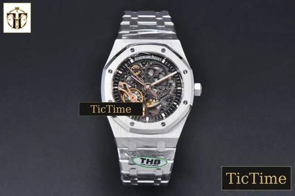 Foto frontal — Royal Oak 15407 41mm THBF White SS Skeleton Dial White SS Bracelet SA3132