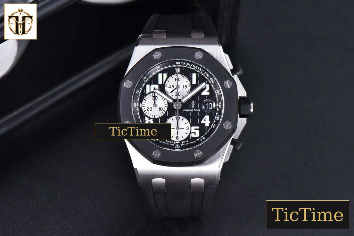 Royal Oak Offshore Rubberclad 25940SK 42mm JF Black/Silver Dial Rubber Strap A7750 — foto 3