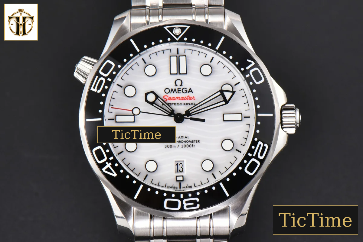 Seamaster Diver 300M 42mm ZF Black Ceramic White Dial SS Bracelet A8800 — foto 2