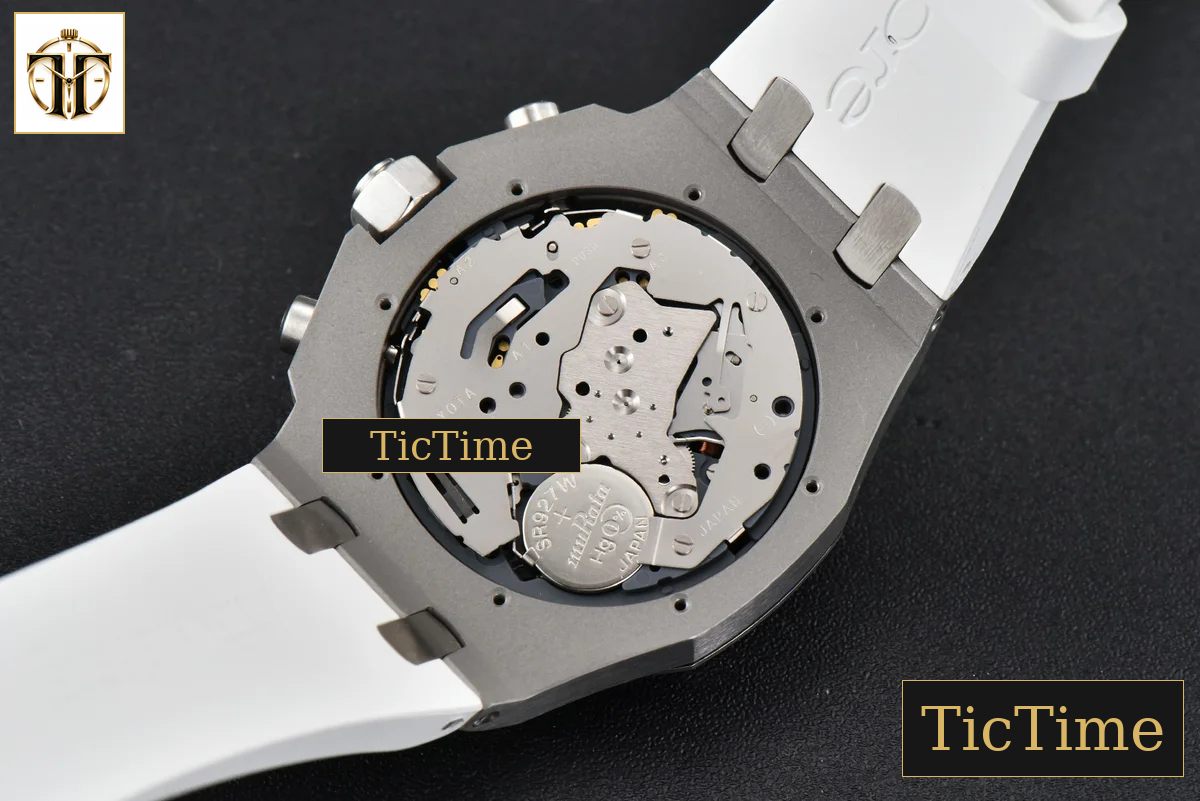 Offshore Ladies 26231ST 37mm RXWF Diamond White Dial Blue Subdial White Rubber Strap Quartz — foto 18