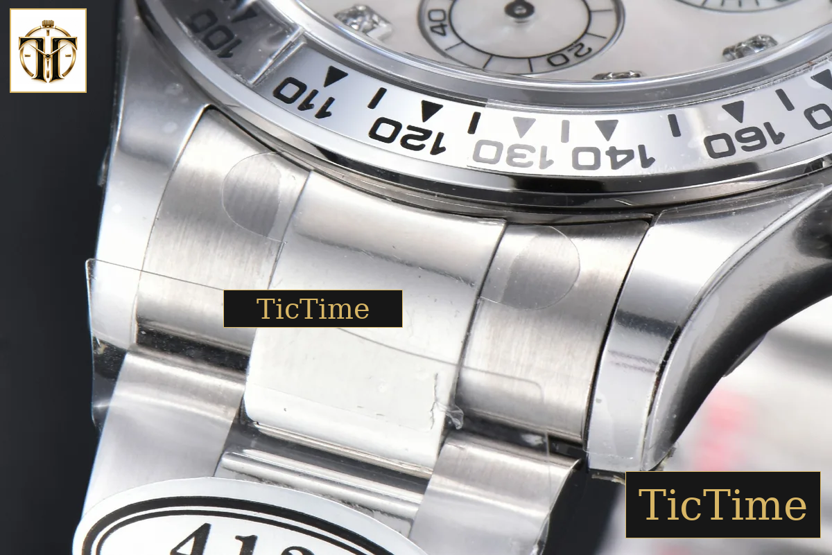 Daytona 116509 40mm Clean Factory SS MOP Dial Diamond Marker SS Bracelet A4130 — foto 11