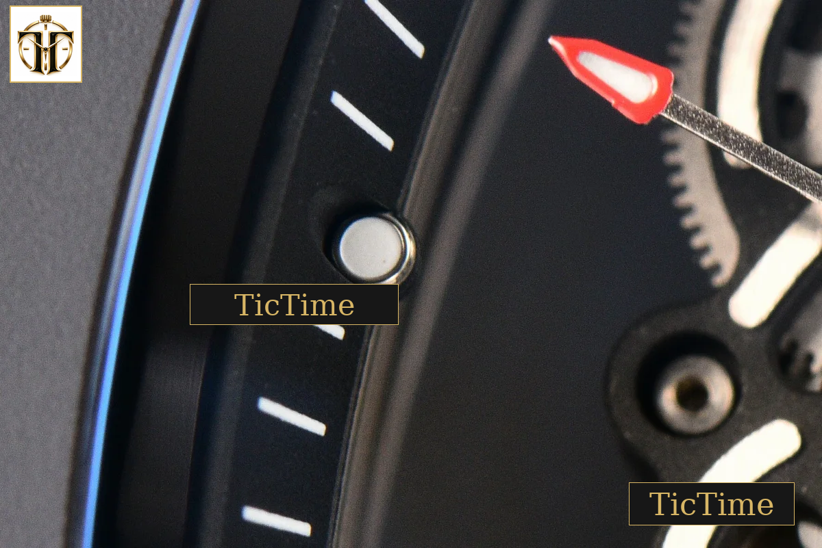 RM055 42.7mm ZF Ceramic Black Bezel Black Skeleton Dial Black Crown Black Rubber Strap RMUL2 — foto 8