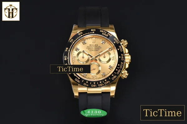 Foto frontal — Daytona 116518 40mm APSF YG YG Dial Ceramic Bezel Diamond Marker Oysterflex Strap Tungsten Version SH4130