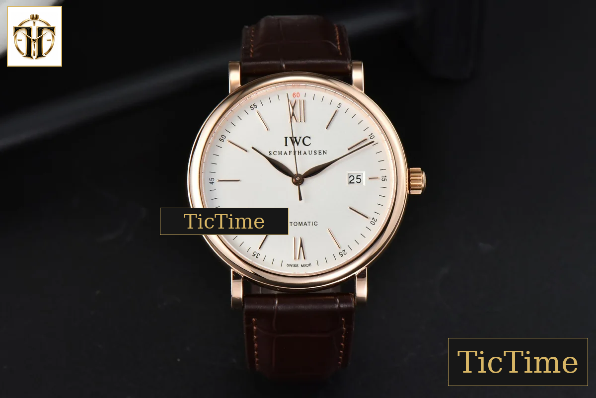 Portofino Automatic 40mm ZF RG White Dial RG Hands Brown Croc Strap A9019 — foto 3