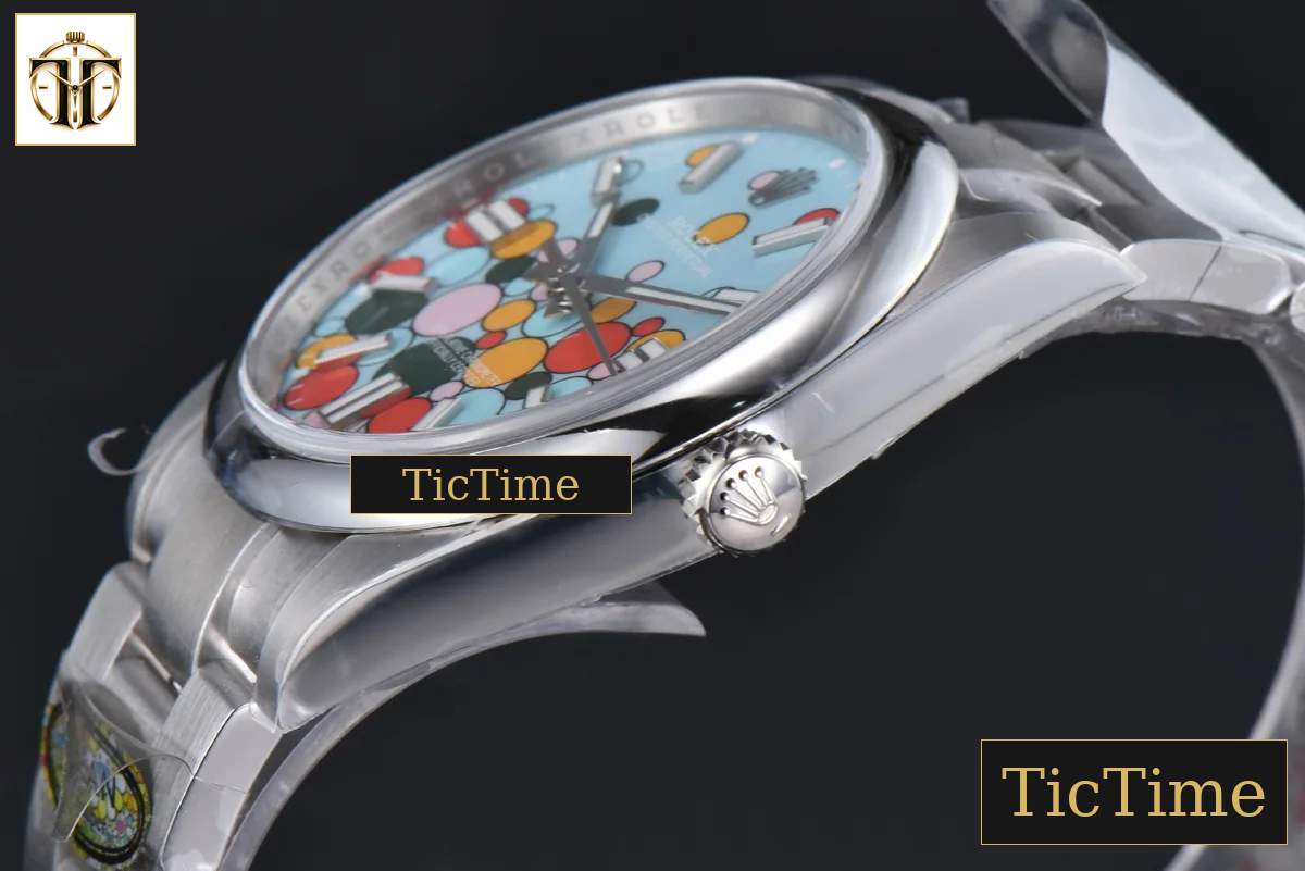 Oyster Perpetual 904L 124300 41mm Clean Factory Tiffany Blue Celebration Ballon Dial SS Bracelet VR3230 — foto 10