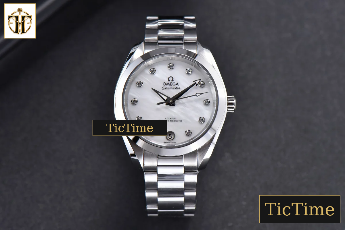 Aqua Terra 150M Ladies 34mm VSF White Dial Diamond Marker SS Bracelet A8800 — foto 3