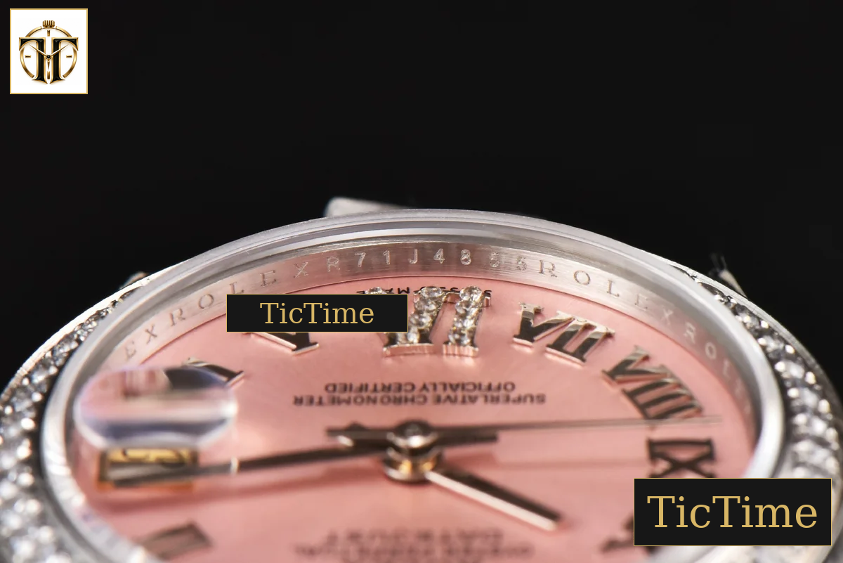 DateJust Ladies 904L 31mm WF Diamond Pink Dial Roma Marker Oyster Bracelet A2671 — foto 14