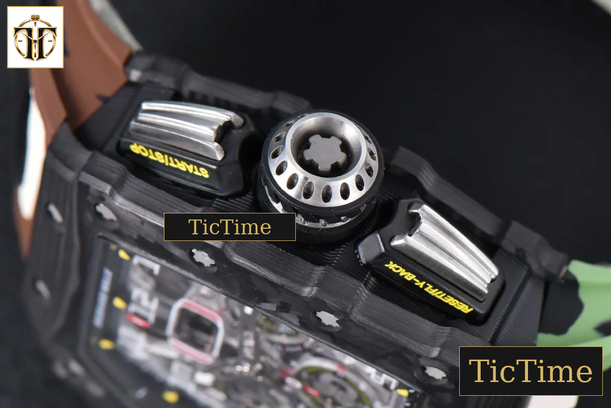 NTPT Chrono RM011 KVF Skeleton Dial Green Camo Rubber Strap V2 A7750 — foto 12