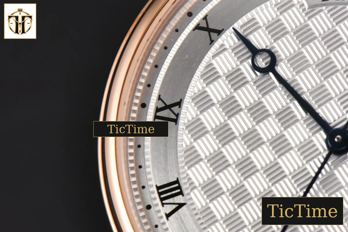 Classique 5177 38mm LTF RG White Textured Dial Roma Marker Brown Leather Strap MY9015 — foto 6