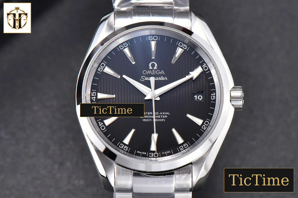 Aqua Terra 150M 41mm VSF Black Textured Dial SS Bracelet A8500 — foto 5