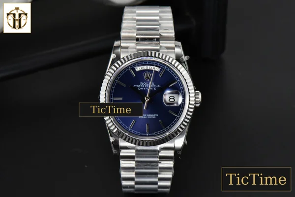 Foto frontal — DayDate 36mm BPF Blue Dial SS Bracelet A2836