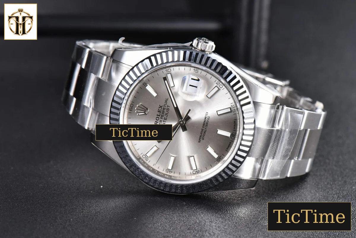 DateJust Fluted Bezel 126334 41mm VSF Silver Dial Oyster Bracelet VS3235 — foto 30
