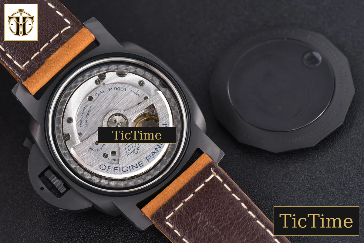 Luminor 1950 GMT PAM441 44mm VSF Ceramic 3 Days Black DIal Leather Strap P9001 — foto 16