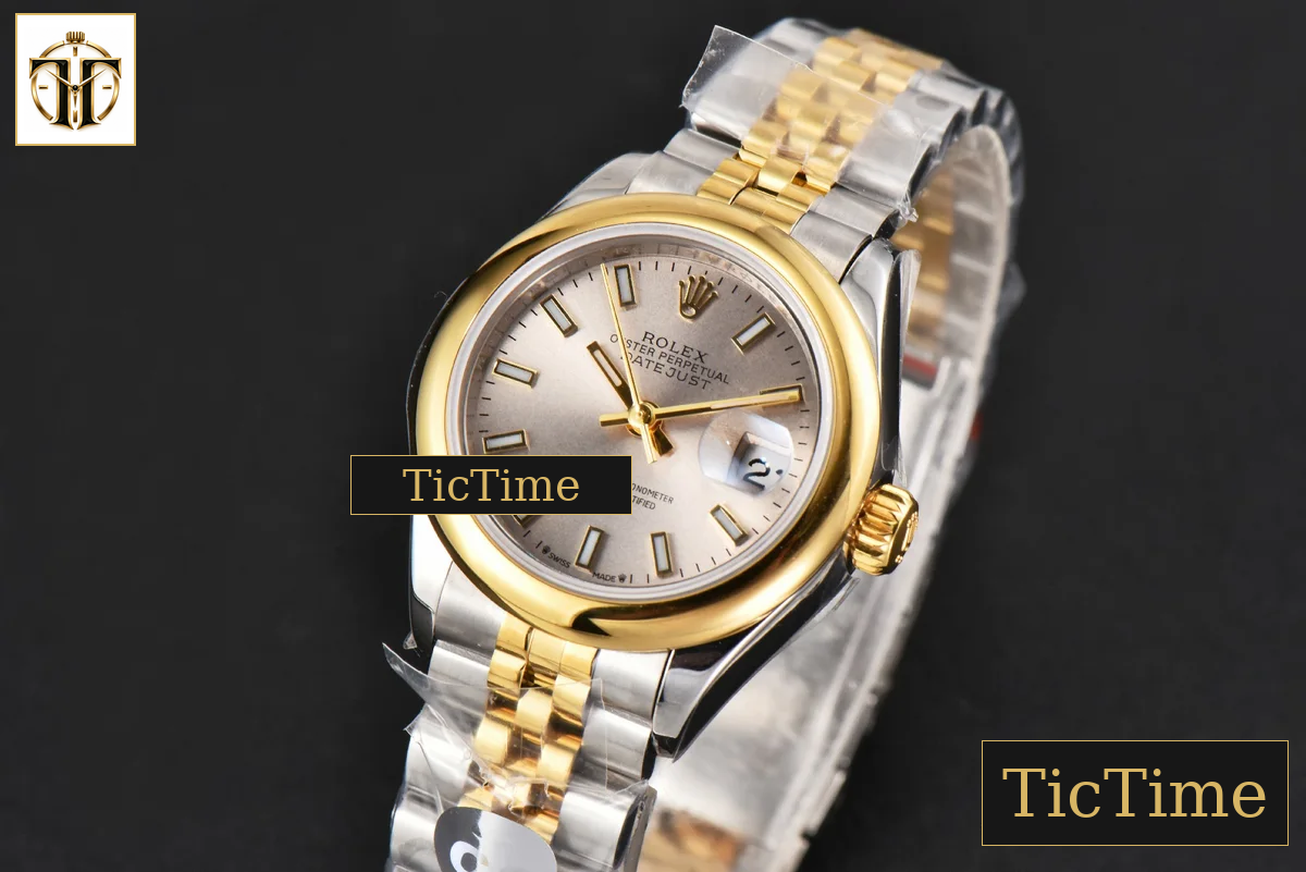 DateJust Ladies 28mm WF YG/SS Smooth Bezel Silver Dial Jubilee Bracelet A2236 — foto 5