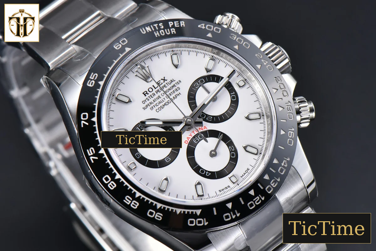 Daytona 116500 40mm APSF SS Panda White Dial Ceramic Bezel SS Bracelet SH4130 — foto 15