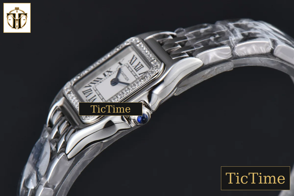 Panthère Secrete Ladies 22mm BVF SS Diamond Bezel White Dial SS Bracelet Ronda Quartz — foto 10