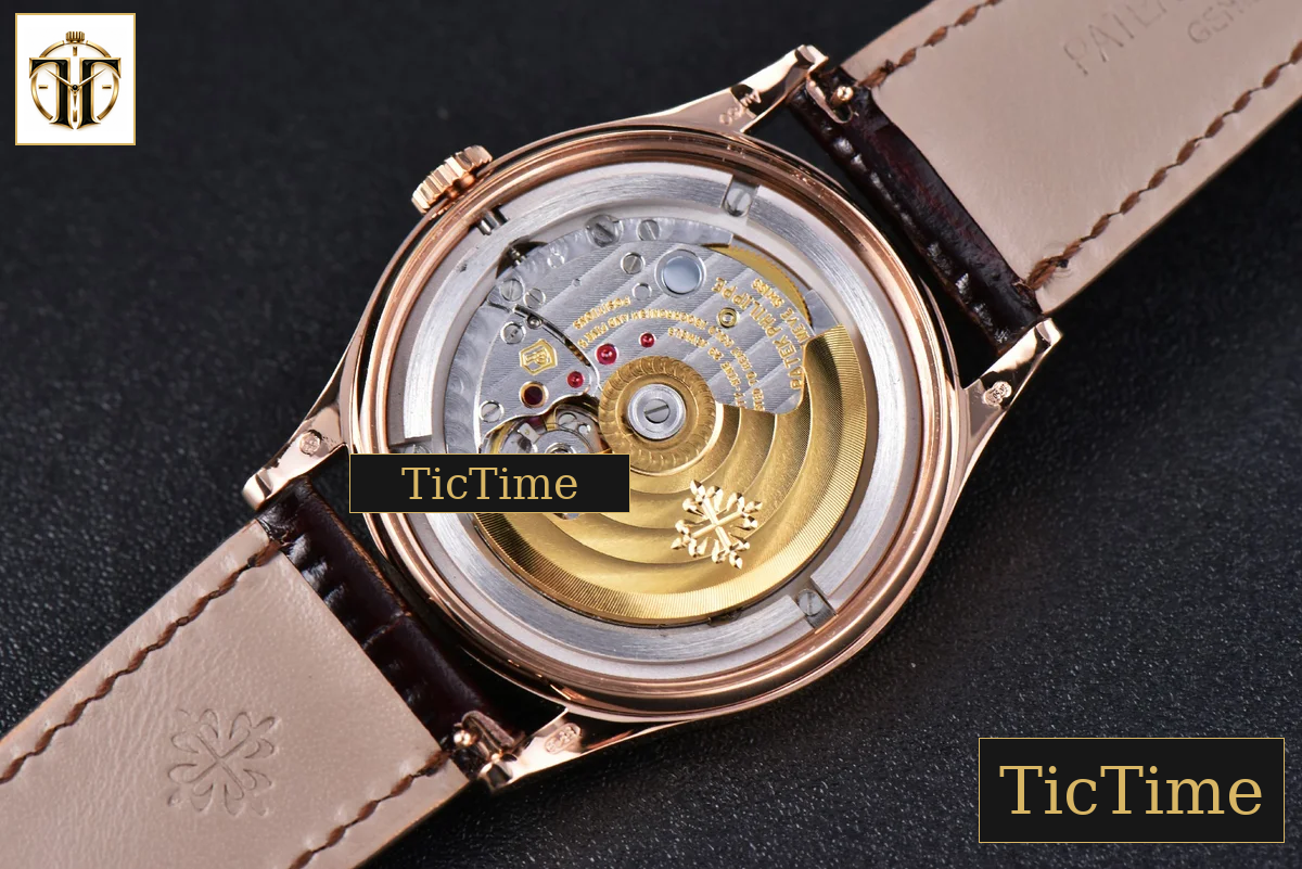 Calatrava 5296R 38mm ZF RG Ivory Dial Brown Leather Strap 9015 — foto 10