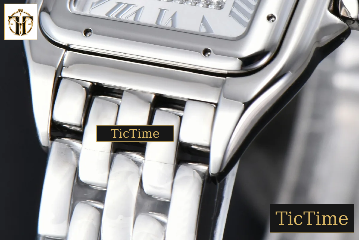 Panthère 22mm AF SS White Diamond Dial SS Bracelet Ronda Quartz — foto 7