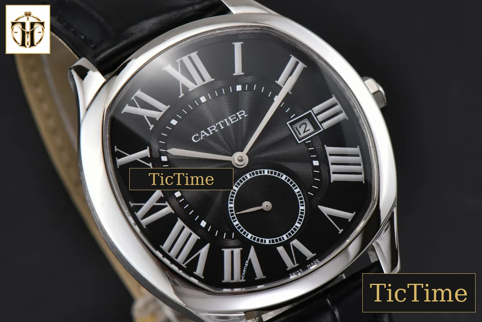 Drive de Cartier 40mm APSF Black Dial Black Leather Strap A23J — foto 13