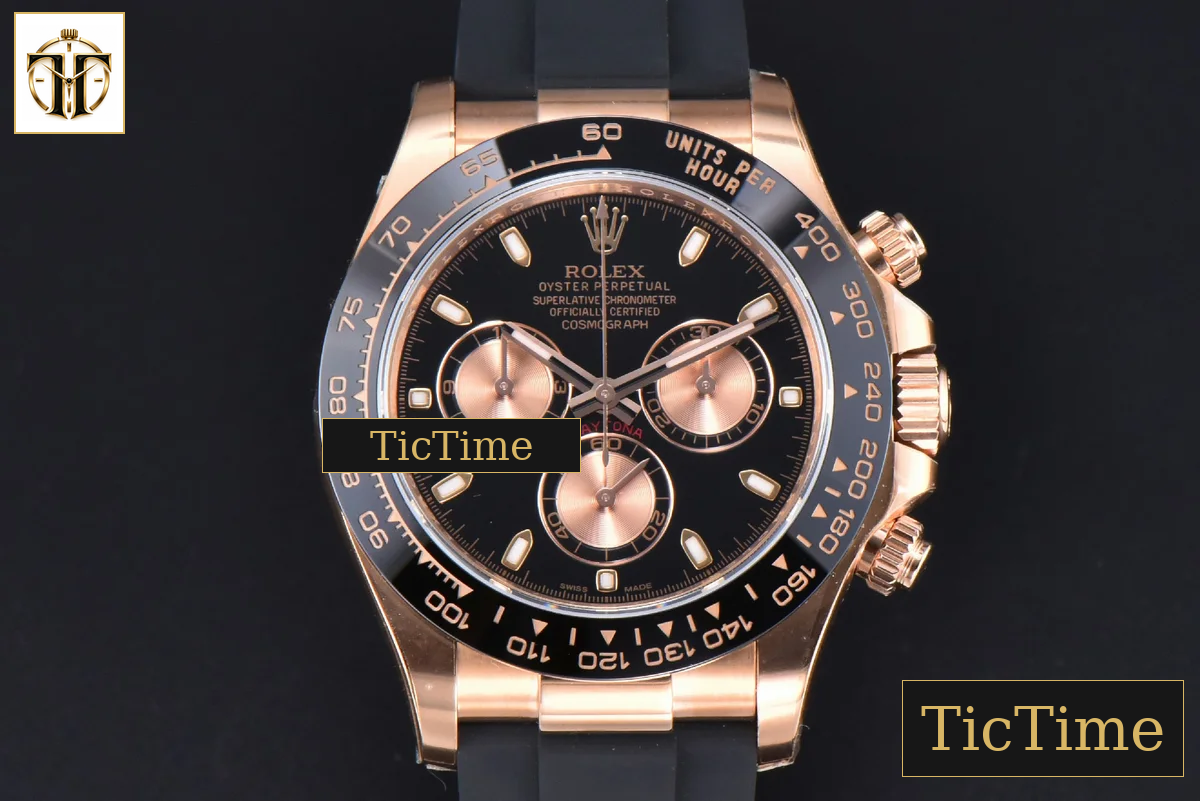 Daytona 116515 40mm Clean Factory RG Ceramic Black RG Subdials Oysterflex Strap 4130 — foto 16