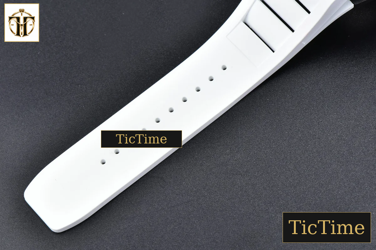 RM055 42.7mm APSF Blue Skeleton Dial Black Bezel Blue Crown White Rubber Strap RMUL2 — foto 32