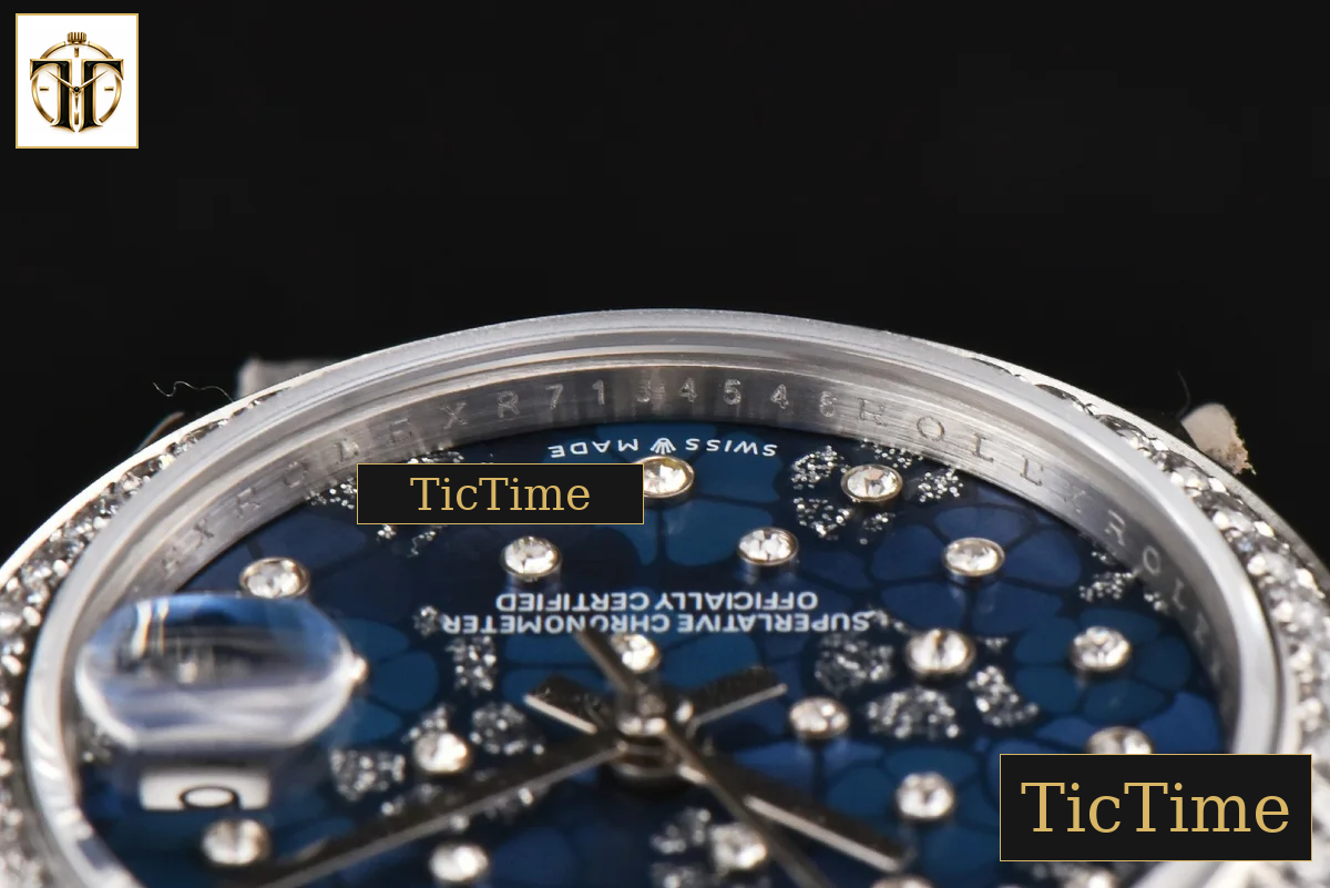 DateJust Ladies 904L 31mm WF Diamond Blue Flowers Dial Diamond Marker Oyster Bracelet A2671 — foto 14