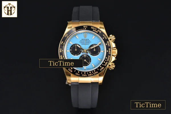 Foto frontal — Daytona UFO 126518 40mm UF YG Tiffany Blue Dial Black Subdial Oysterflex Strap (Free Sprung) UF4131
