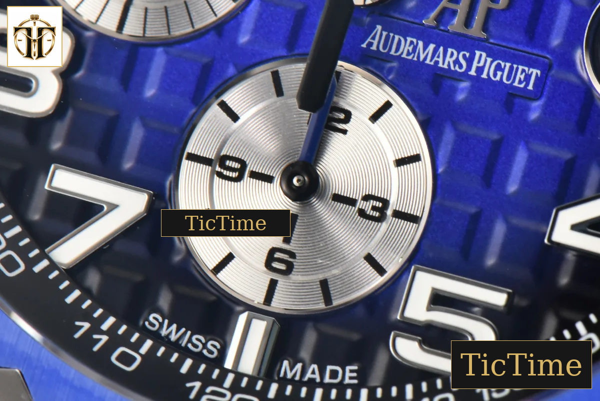 Royal Oak Offshore 26405 44mm RSF Ceramic Blue Dial Silver Subdial Blue Rubber Strap A3126 — foto 7