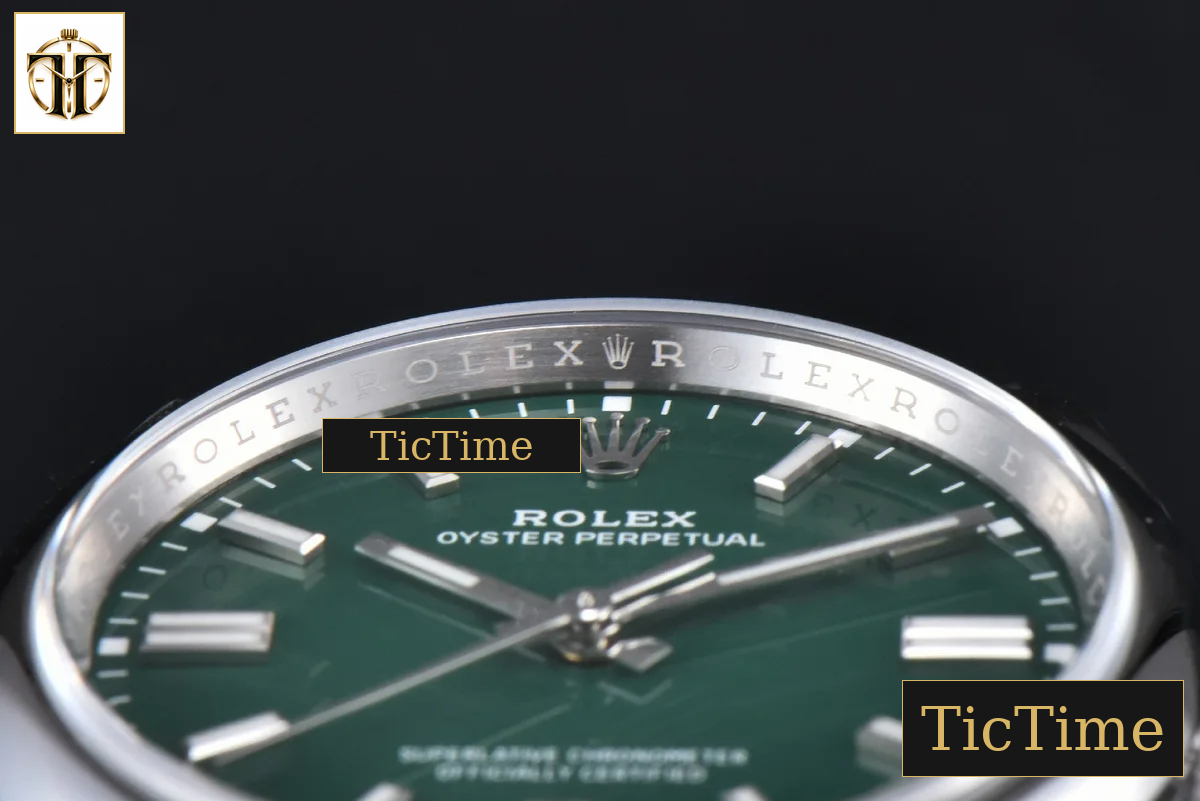 Oyster Perpetual 904L 126000 36mm Clean Factory Green Dial SS Bracelet VR3230 — foto 12