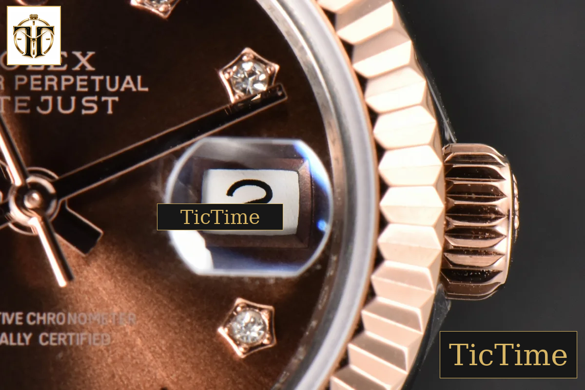 DateJust Ladies 28mm WF RG/SS Brown Dial Diamond Roma Marker Jubilee Bracelet A2236 — foto 10
