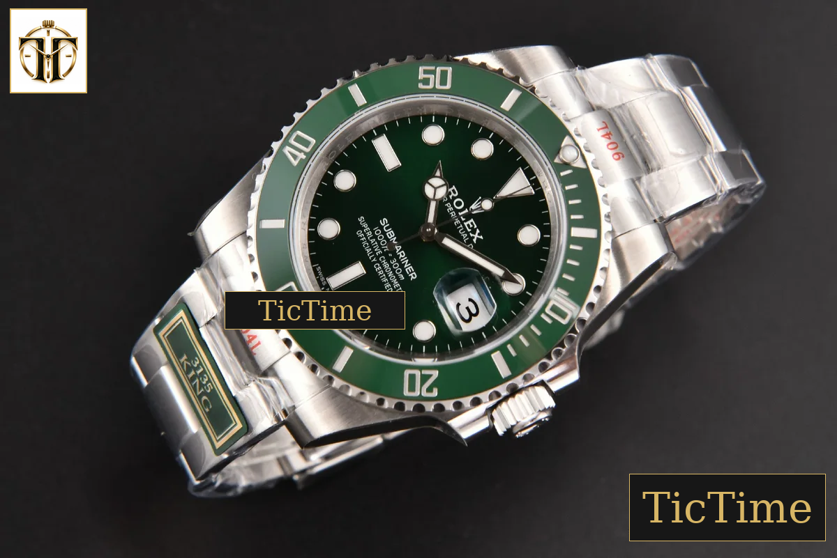 Submariner LV 40m 116610 40.5mm King Factory Green Ceramic Green Dial SS Bracelet VS3135 — foto 15