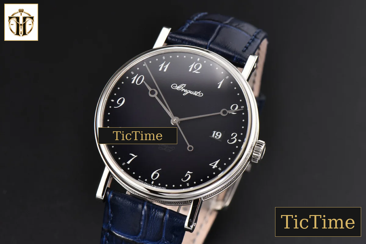 Classique 5177 38mm LTF Black Dial Digital Marker Blue Leather Strap MY9015 — foto 4