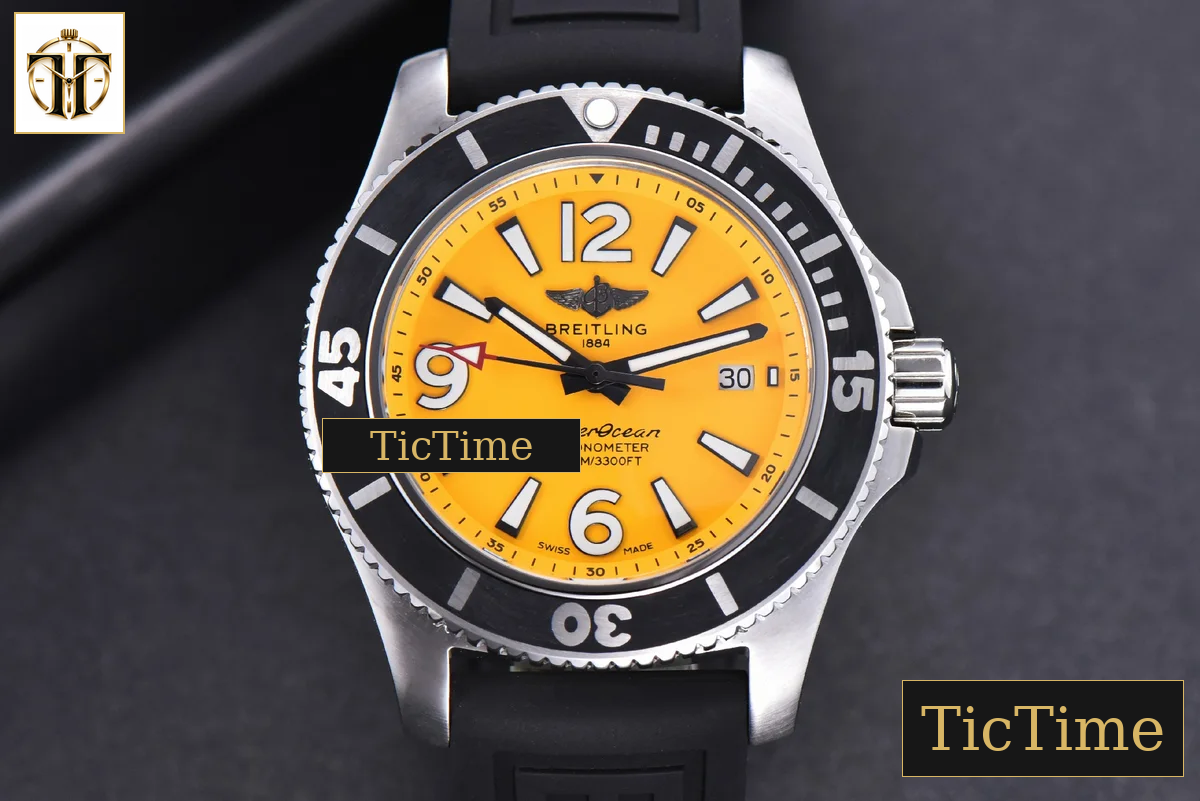 Superocean Automatic 44mm TF Yellow Dial Black Rubber Strap A2824 — foto 2