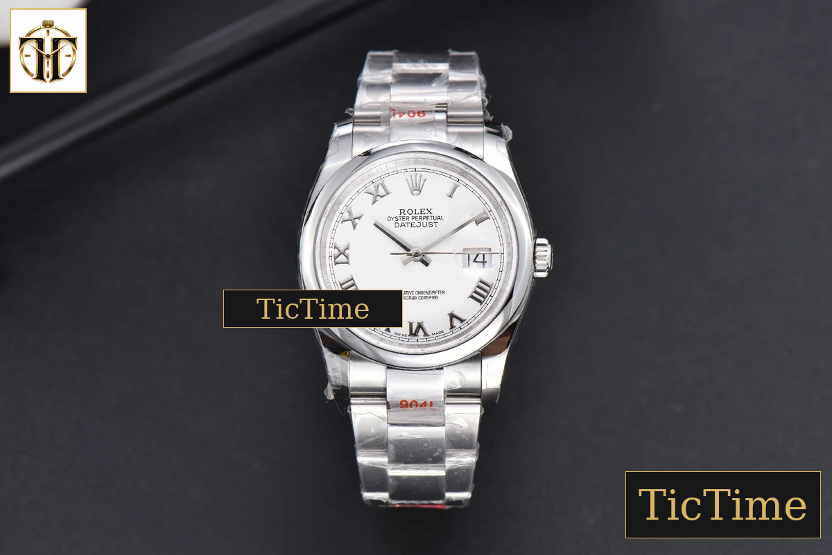 DateJust 36mm GMF SS Smooth Bezel White Dial Roma Marker Oyster Bracelet VR3235 — foto 2