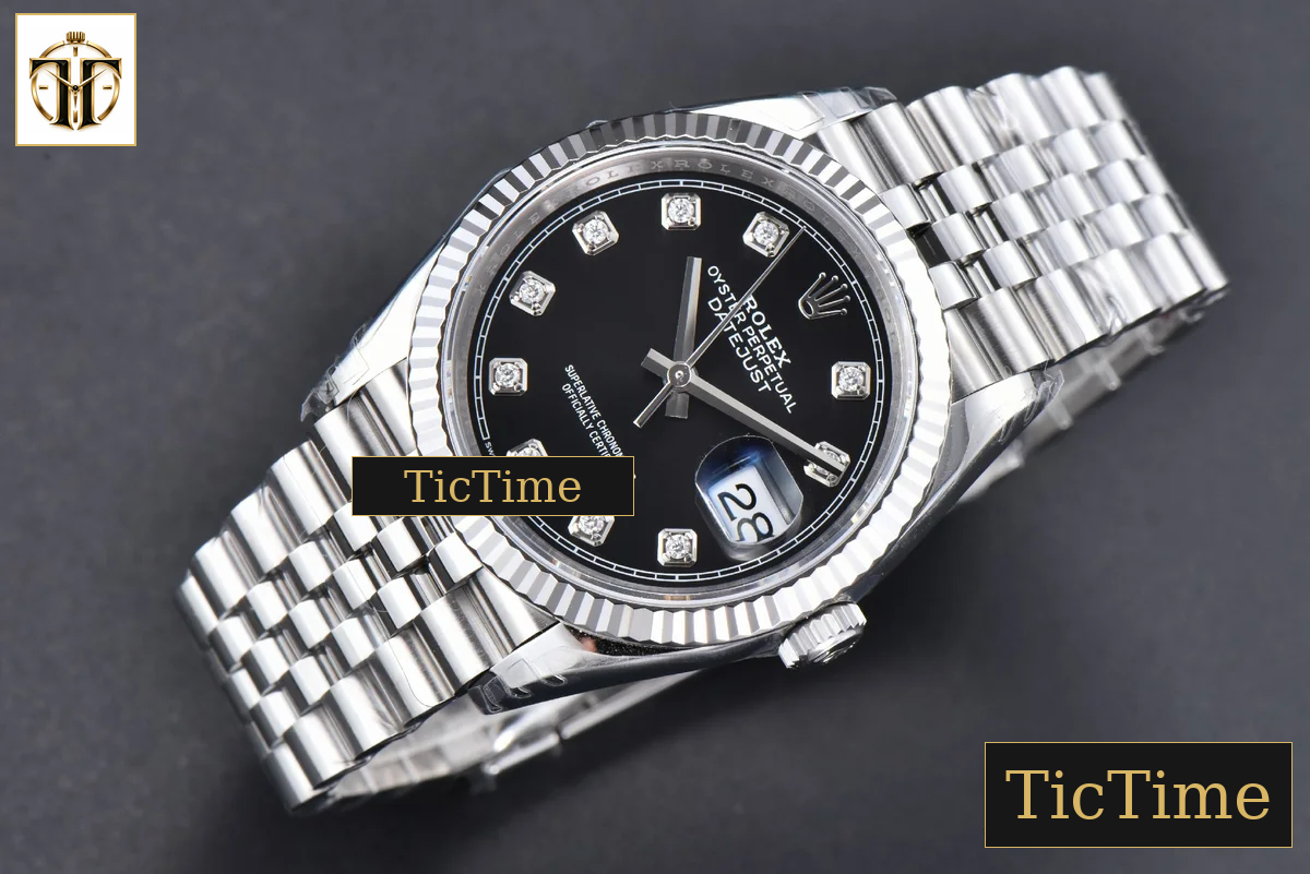 DateJust 904L 126234 36mm VSF Black Dial Diamond Marker Jubilee Bracelet VS3235 — foto 4