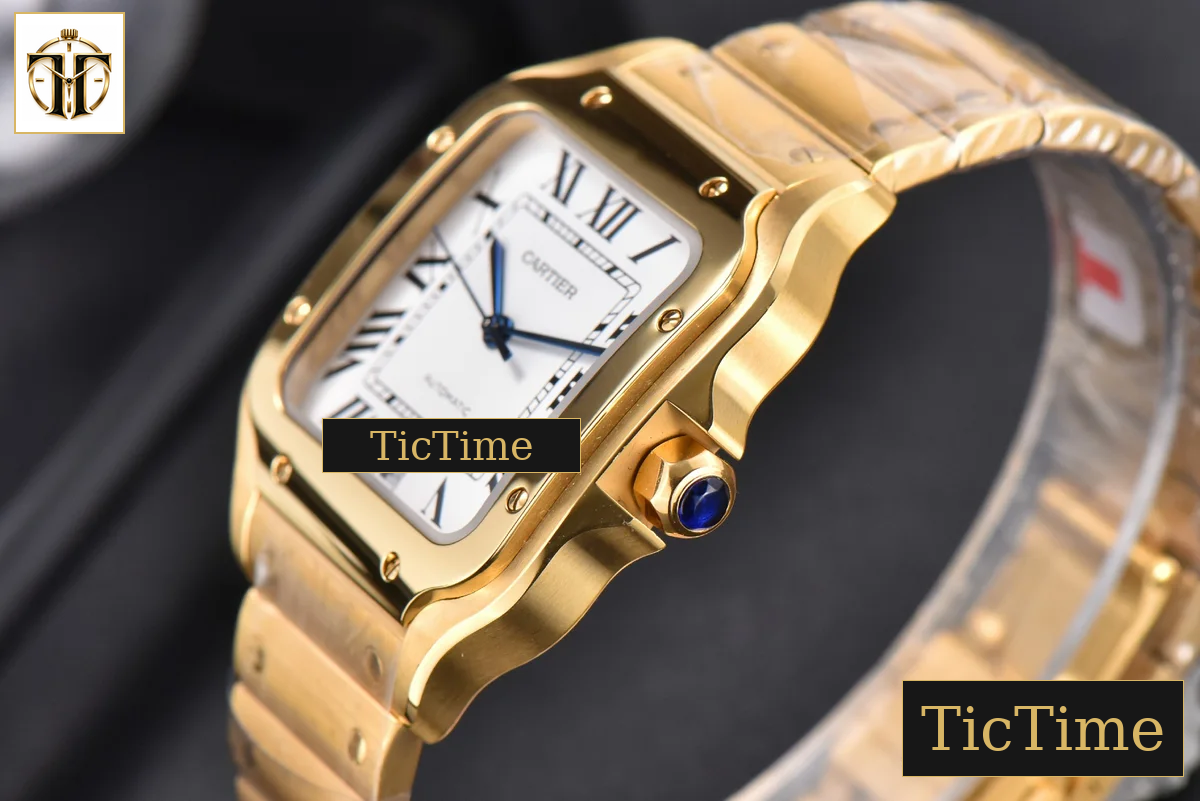 Santos de Cartier XL 40mm BVF YG White Dial YG Bracelet Miyota 9019 — foto 17