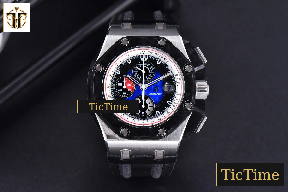 Royal Oak Offshore Grand Prix Forge Carbon Parts 44mm JF Blue Dial Leather Strap V3 A3126 — foto 3