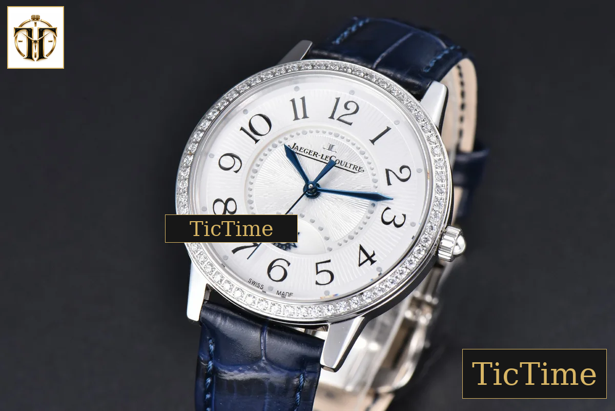 Rendez-Vous Night & Day 34mm APSF Diamond White Textured Dial Blue Leather Strap A898 — foto 4