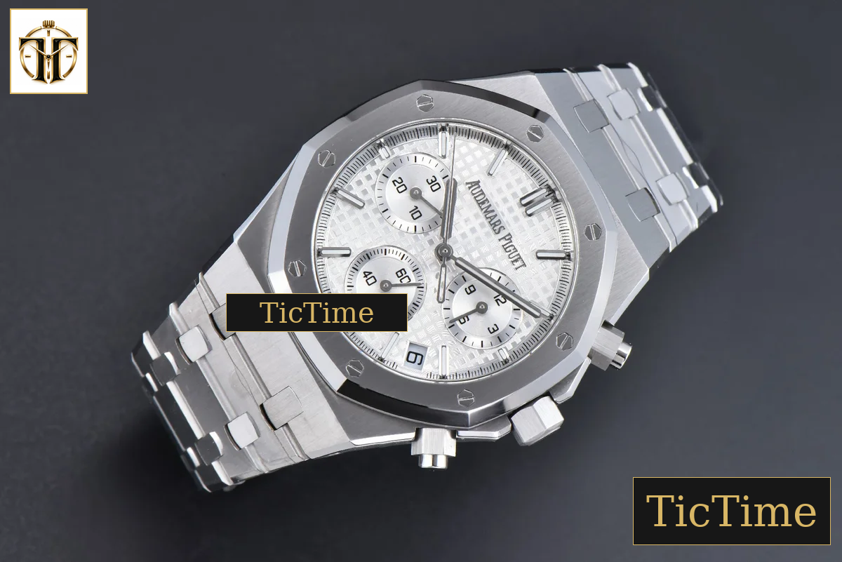 Royal Oak Chronograph 26240 41mm APSF Silver Checkered Silver Subdial SS Bracelet V1 SH4401 — foto 3