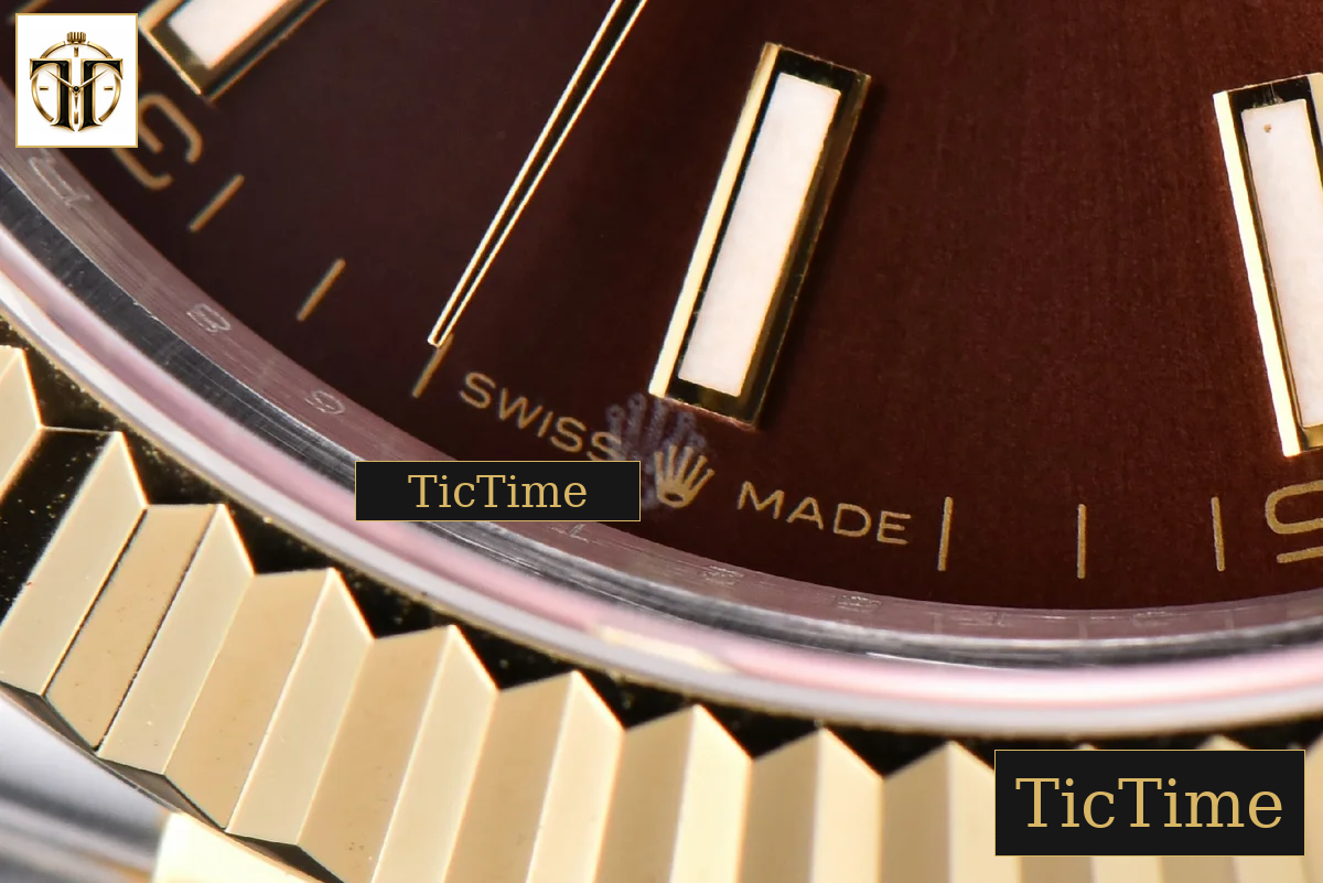 Datejust 41mm GMF YG/SS Brown Dial Stick Marker Fluted Bezel Jubille Bracelet VR3235 — foto 10