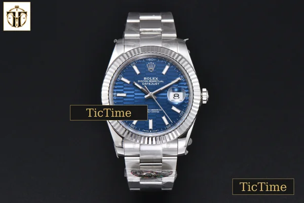 Foto frontal — DateJust blue Motif Dial Oyster Bracelet 126334 41mm VF DD3235