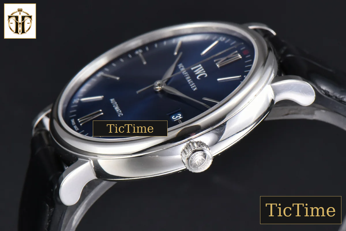 Portofino 40mm V7F Blue Dial Silver Hands Black Leather Strap A2892 — foto 11
