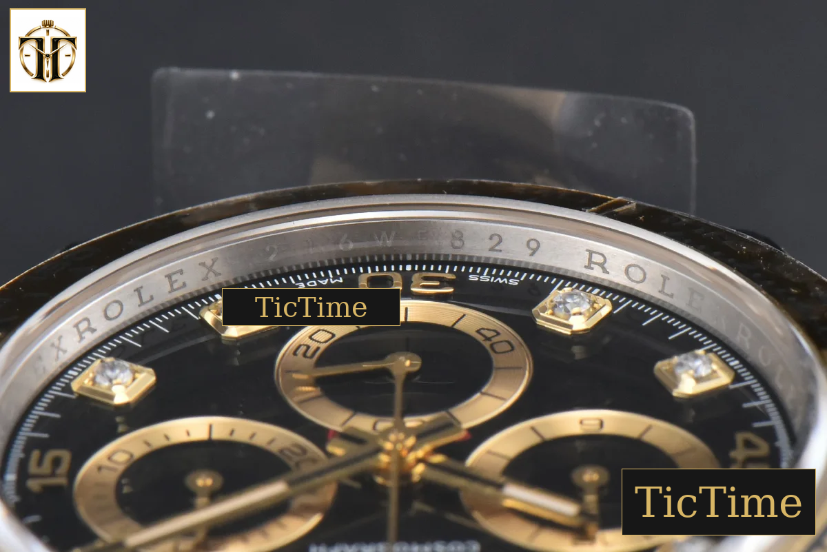 Daytona 116503 40mm Clean Factory YG/SS Black Dial Diamond Marker YG/SS Bracelet A4130 — foto 14