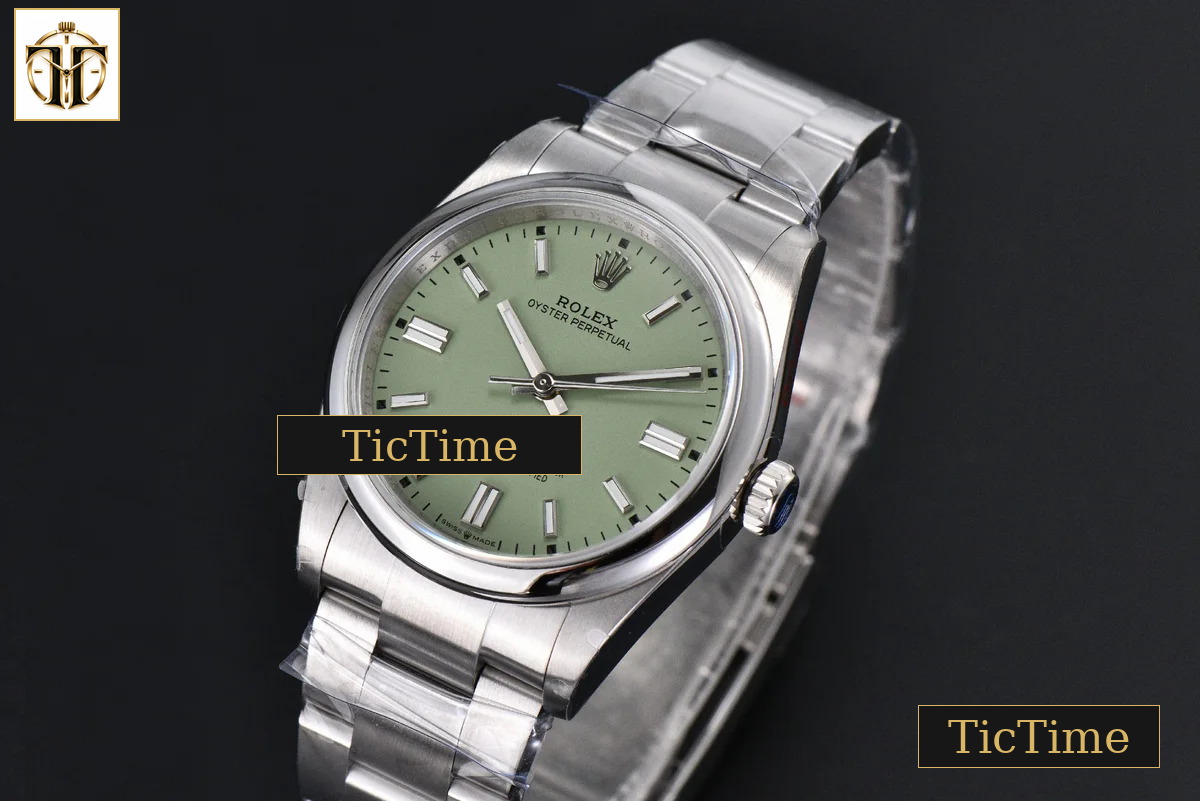 Oyster Perpetual 904L Pistachio 126000 36mm GMF Green Dial SS Bracelet VR3132 — foto 4