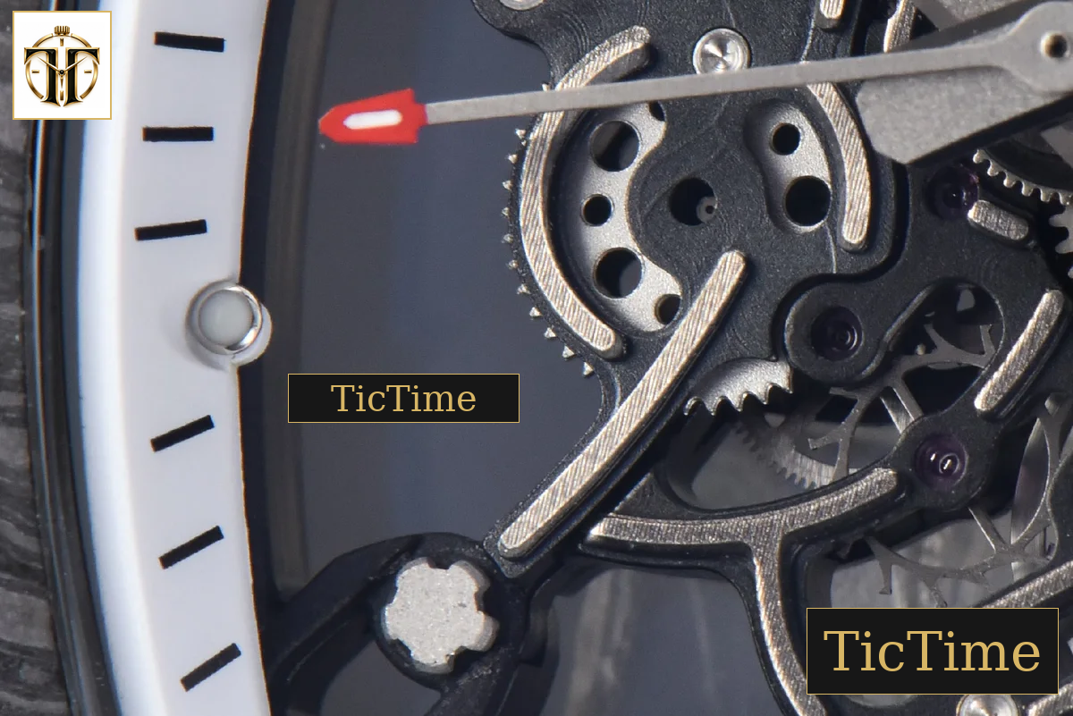 NTPT RM055 42mm RMF White Skeleton Dial Black Rubber Strap RMUL2 — foto 8